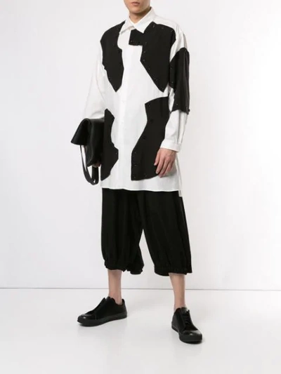 Shop Yohji Yamamoto Detachable Bottom Long Shirt In White