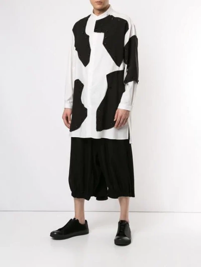 Shop Yohji Yamamoto Detachable Bottom Long Shirt In White