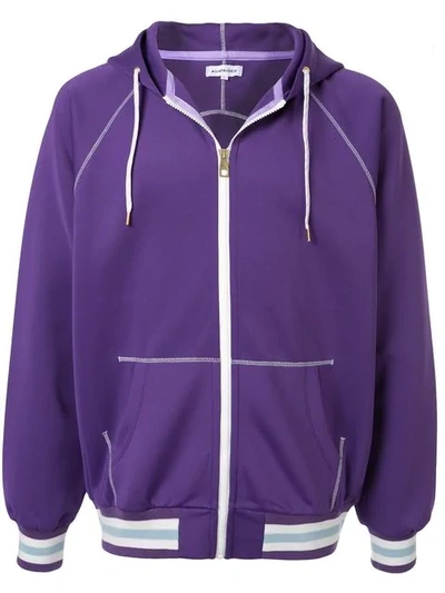 Shop A(lefrude)e Embroidered Detail Hoodie In Purple