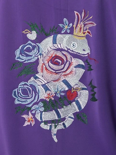 A(LEFRUDE)E 刺绣细节连帽衫 - 紫色