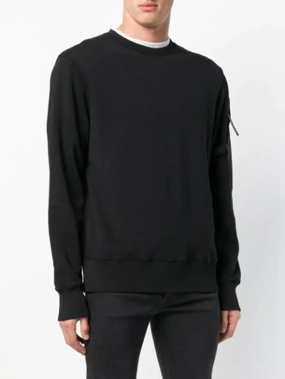 Shop Alix Crewneck Sweatshirt In 1 Black