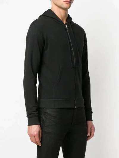 Shop Saint Laurent Zipped Hoodie In Black