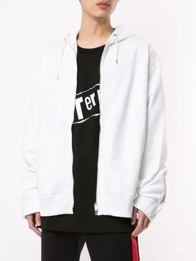 Shop Mastermind Japan Zipped-up Jacket In White