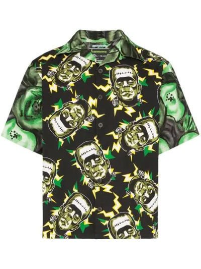 Shop Prada Frankenstein-print Shirt In Green