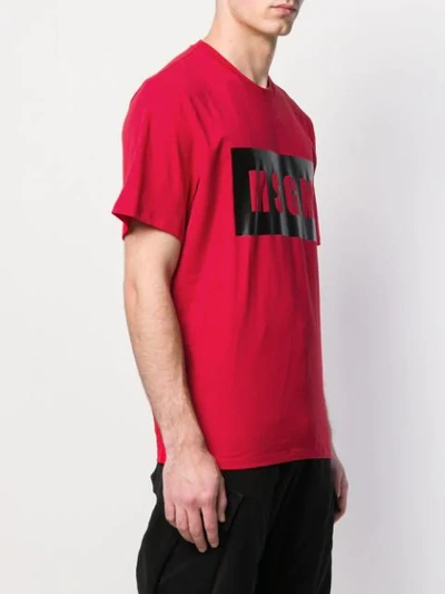 Shop Msgm Logo T In Red