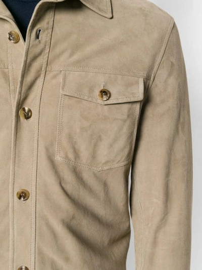 Shop Kired Button Shirt Jacket In 04 Nude