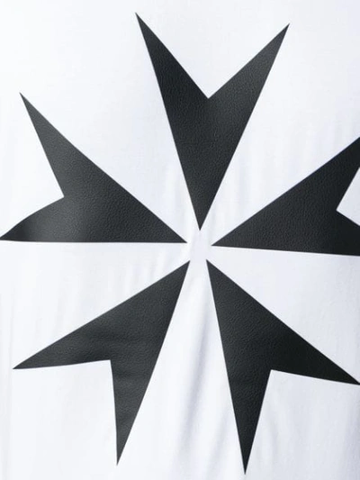 Shop Neil Barrett Military Cross T In 526 White/black