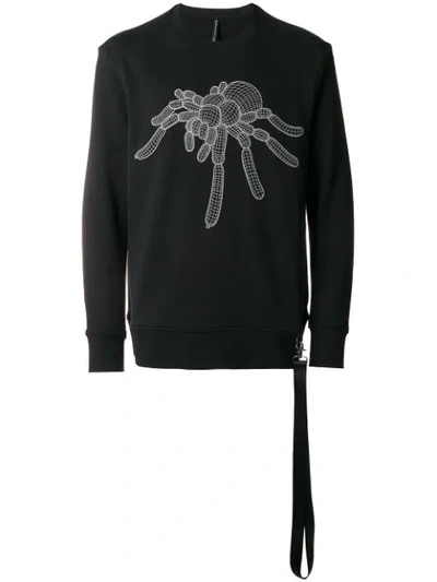 Shop Blackbarrett Tarantula Motif Sweatshirt