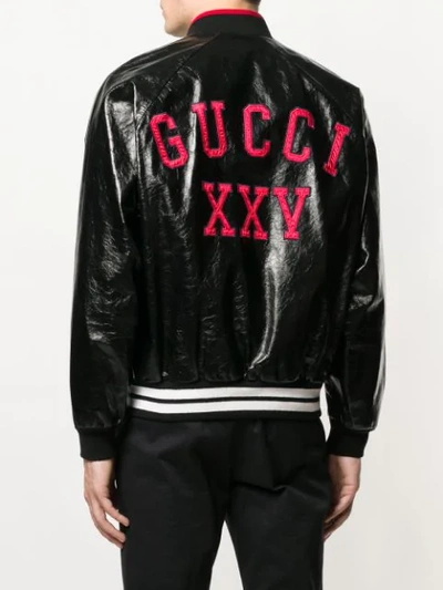 Shop Gucci Ny Yankees Bomber Jacket In Black