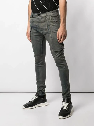 Shop Rick Owens Drkshdw Flap Detail Skinny Jeans In Blue
