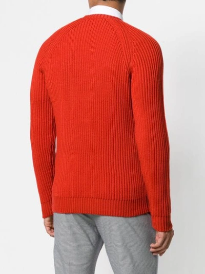 Shop Nuur Long-sleeve Fitted Sweater In 38 Arancio