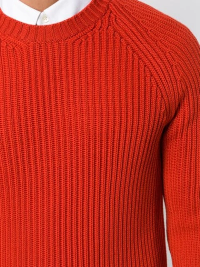 Shop Nuur Long-sleeve Fitted Sweater In 38 Arancio