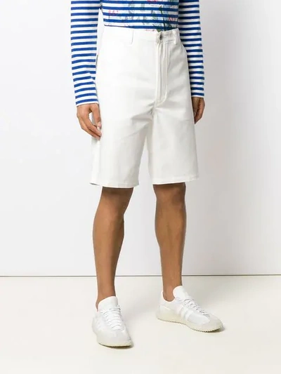 Shop Junya Watanabe Chino Shorts In White