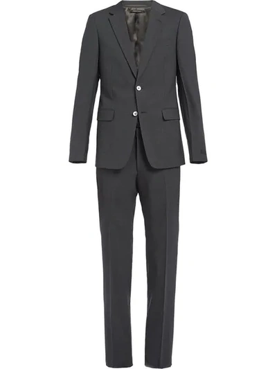 Shop Prada Classic Two-piece Suit In F0480 Slate Gray