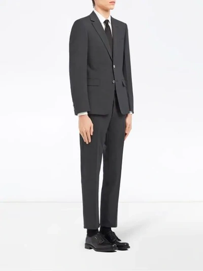 Shop Prada Classic Two-piece Suit In F0480 Slate Gray