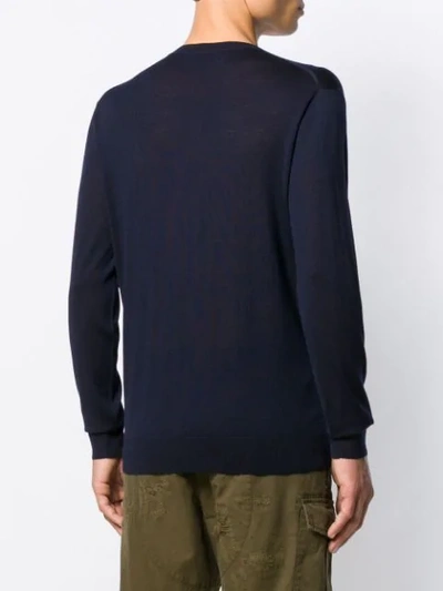 DSQUARED2 V-NECK KNITTED JUMPER - 蓝色