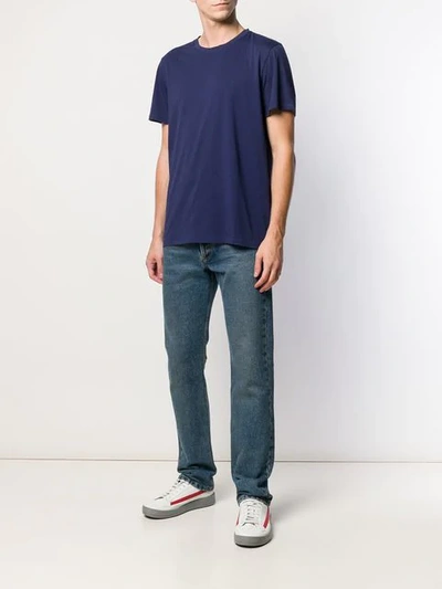 Shop Apc Round Neck T-shirt In Blue