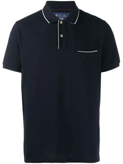 Shop Loro Piana Shortsleeved Polo Shirt In Blue