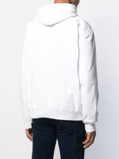 Shop Balenciaga Back Pulled Hoodie In White