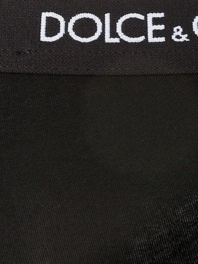 Shop Dolce & Gabbana  Two Pack Regular Logo Cotton Blend Boxers In Black