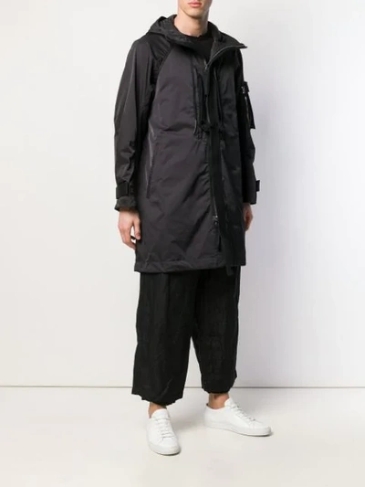 Shop Ziggy Chen Technical Coat In Black
