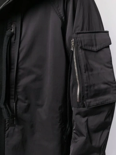 Shop Ziggy Chen Technical Coat In Black