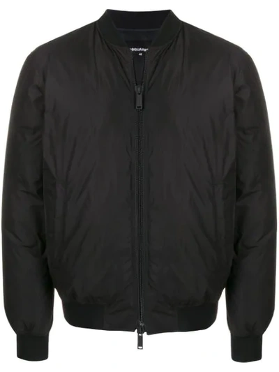 Shop Dsquared2 Icon Padded Bomber Jacket In Black