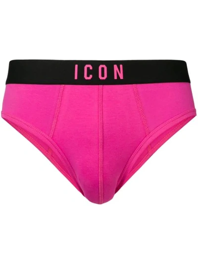 Shop Dsquared2 Icon Briefs In Pink