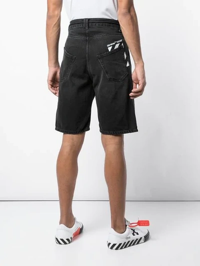 OFF-WHITE FRONT ZIPPED SHORTS - 黑色
