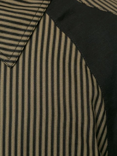 Shop Cerruti 1881 Striped Bomber Jacket In Brown