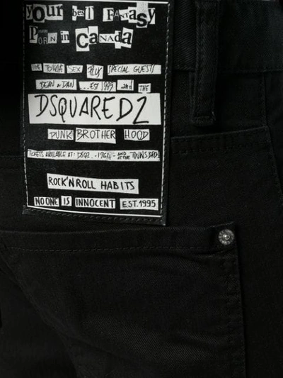 Shop Dsquared2 Distressed Slim Fit Jeans In Black