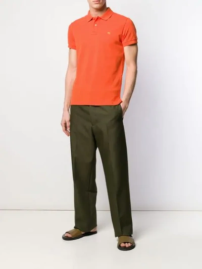 Shop Etro Classic Polo Shirt In Orange