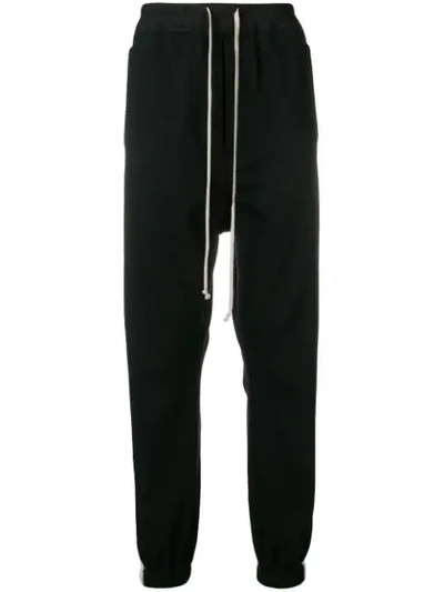 Shop Rick Owens Stripe Detail Track Pants In Black