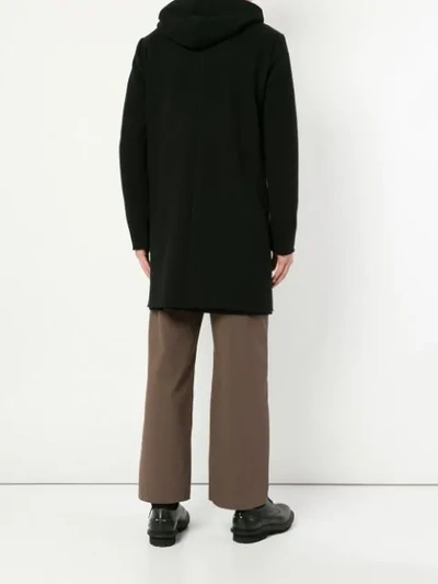 Shop Kazuyuki Kumagai Wrap Style Coat - Black