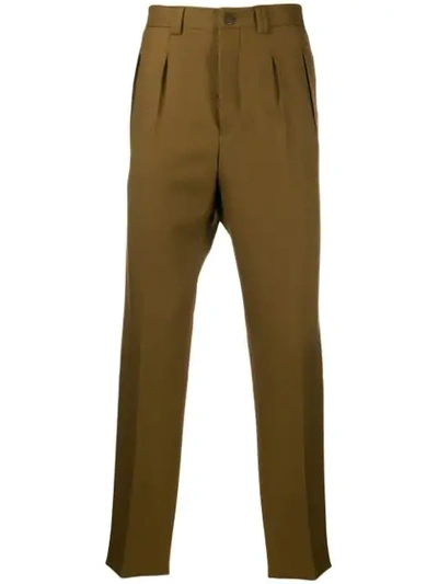 GIVENCHY STRAIGHT-LEG TAILORED TROUSERS - 棕色