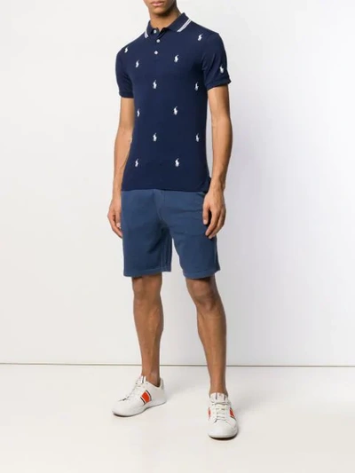 Shop Polo Ralph Lauren Blue Track Shorts