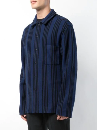 Shop Haider Ackermann Striped Long-sleeve Shirt In Blue