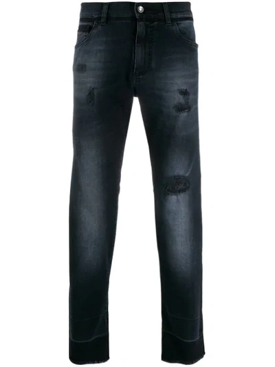 Shop Dolce & Gabbana Faded Jeans In Blue