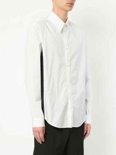 Shop Namacheko Side Stripe Shirt - White