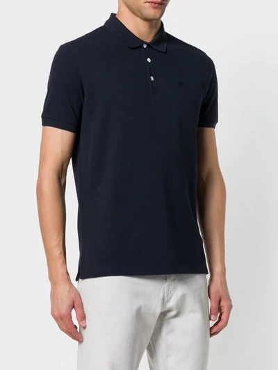 Shop Emporio Armani Short Sleeve Classic Polo In Blue