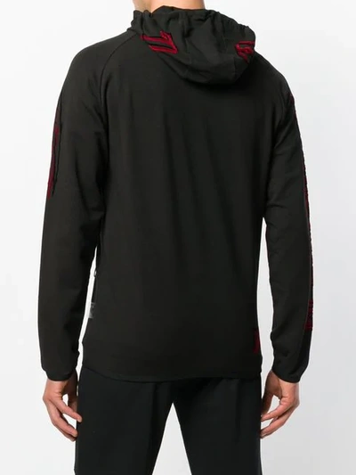 Shop Plein Sport Stamped Hooded Jacket In Black