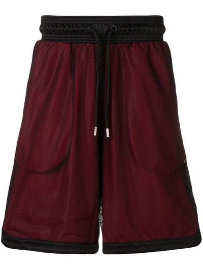 Shop Marcelo Burlon County Of Milan Mesh Basketball Shorts In Black