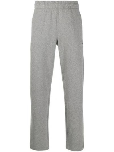 Shop Ea7 Slim-fit Track Trousers In Grey