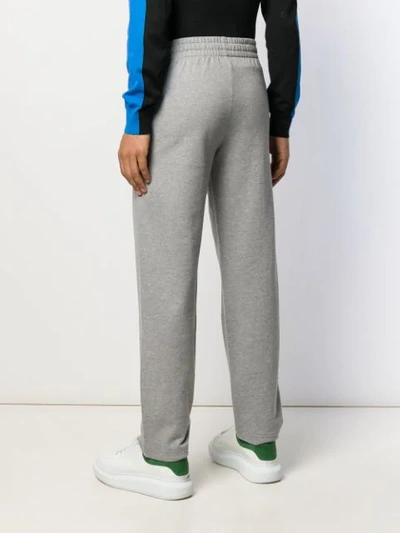 Shop Ea7 Slim-fit Track Trousers In Grey