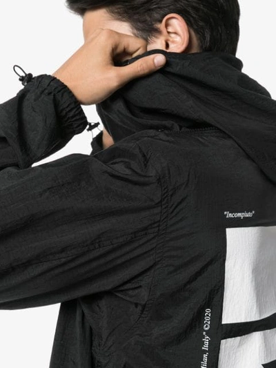 Shop Off-white Logo Print Packable Jacket In Black