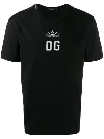 Shop Dolce & Gabbana T-shirt Mit Logo-patch In Black