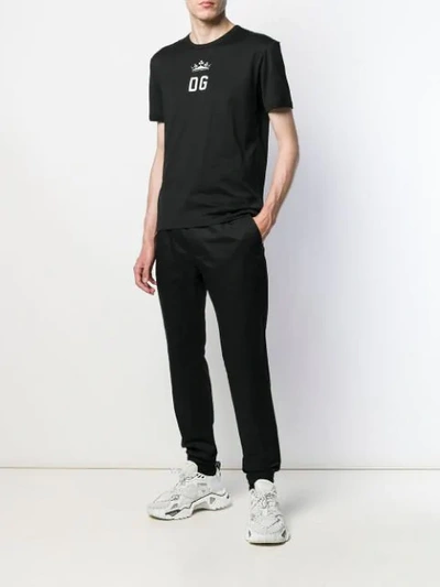 Shop Dolce & Gabbana T-shirt Mit Logo-patch In Black