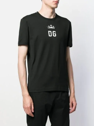 Shop Dolce & Gabbana T-shirt Mit Logo-patch In Black