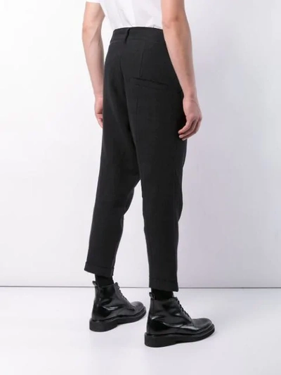 Shop Army Of Me Drop Crotch Trousers In Black