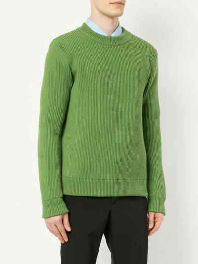 Shop Namacheko Ribbed Knit Sweater In Green